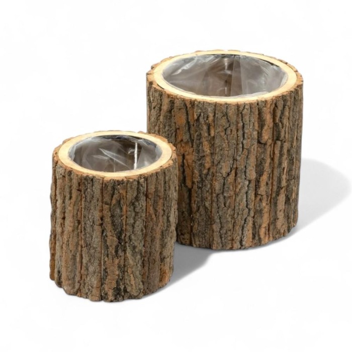 SET 2 VASI CORTECCIA NATURALE